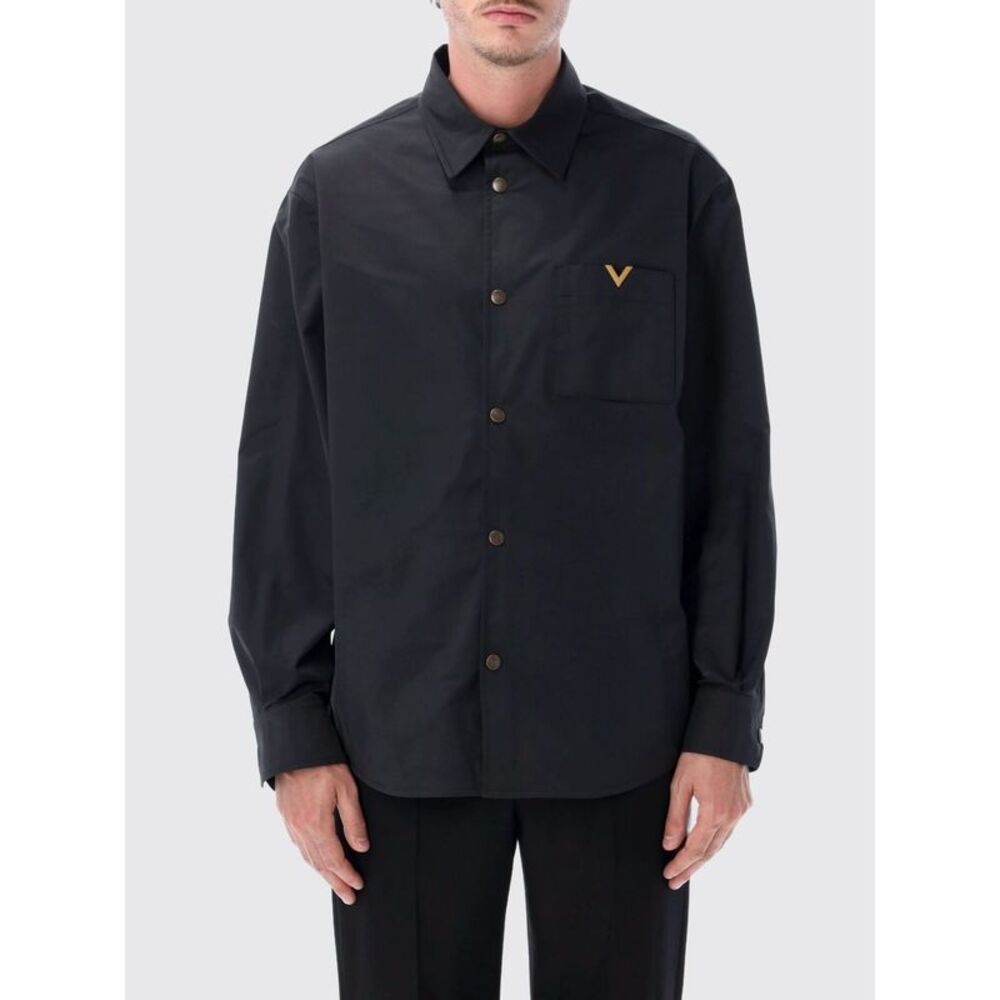 Valentino Men Valentino Shirt Jacket In Technical Fabric With Vlogo Signature